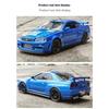 Модель легкосплавного автомобиля Nissan GTR-R34 в масштабе 1/32, светящиеся колеса и звуки двигателя, детская коллекционная гоночная игрушка, развлечение для фанатов гонок