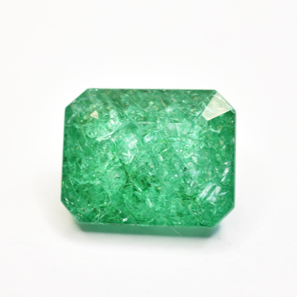 Natural Green Emerald Loose Gemstone Emerald Cut 19.10 ct for Jewelry Making and Gem Collections