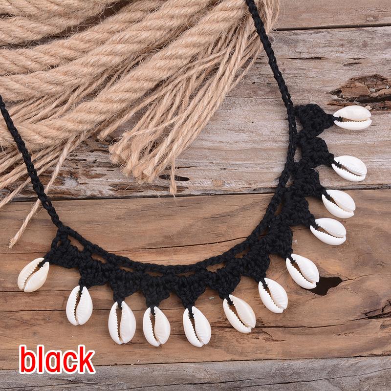 Women Natural Sea Cowrie Shell Summer Jewelry Rope Chain Choker Necklace Bohemian Shells Choker Girl Friendship Gifts