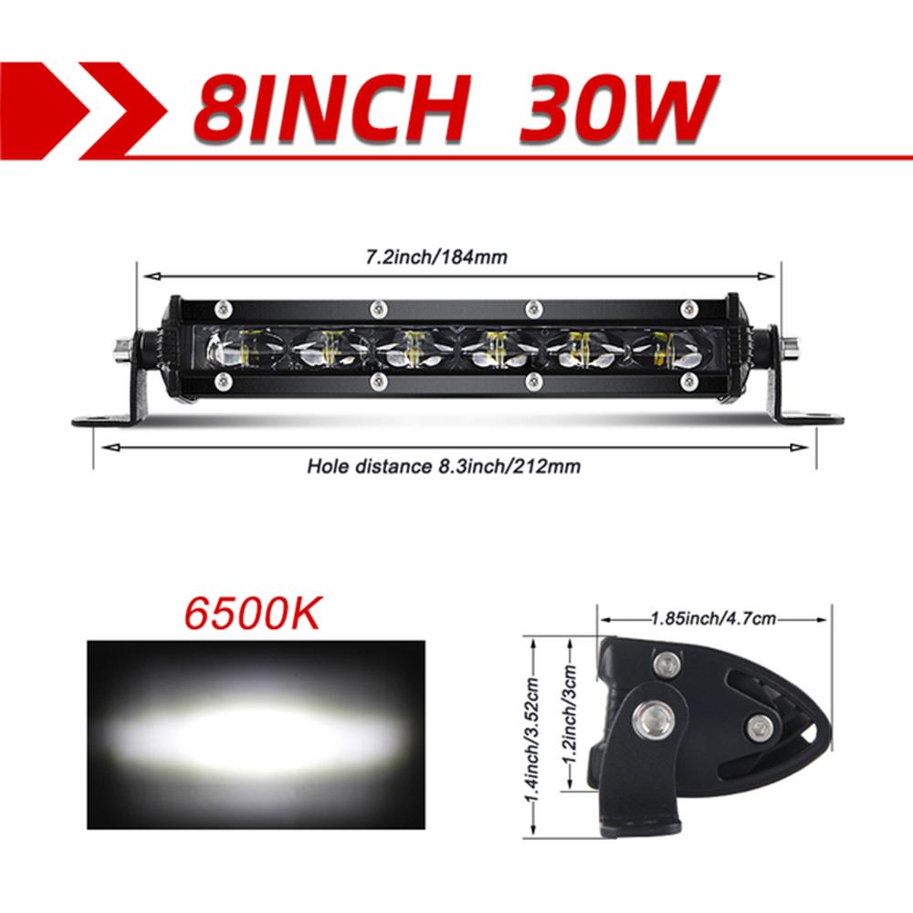 Светодиодная световая панель 6D Ultra Strip 8" 14" Дюймов Дорожный Противотуманный Рабочий Свет 4x4 Светодиодная Панель Для Мотоцикла Автомобиля Внедорожника Вездехода Квадроцикла Трактора Прожектор