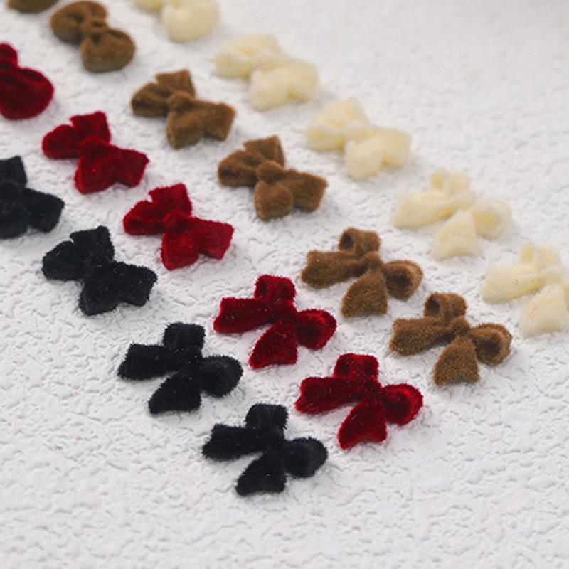 20 шт. флокированные украшения для ногтей аксессуары бант дизайн для зимнего украшения ногтей дизайн принадлежности инструмент