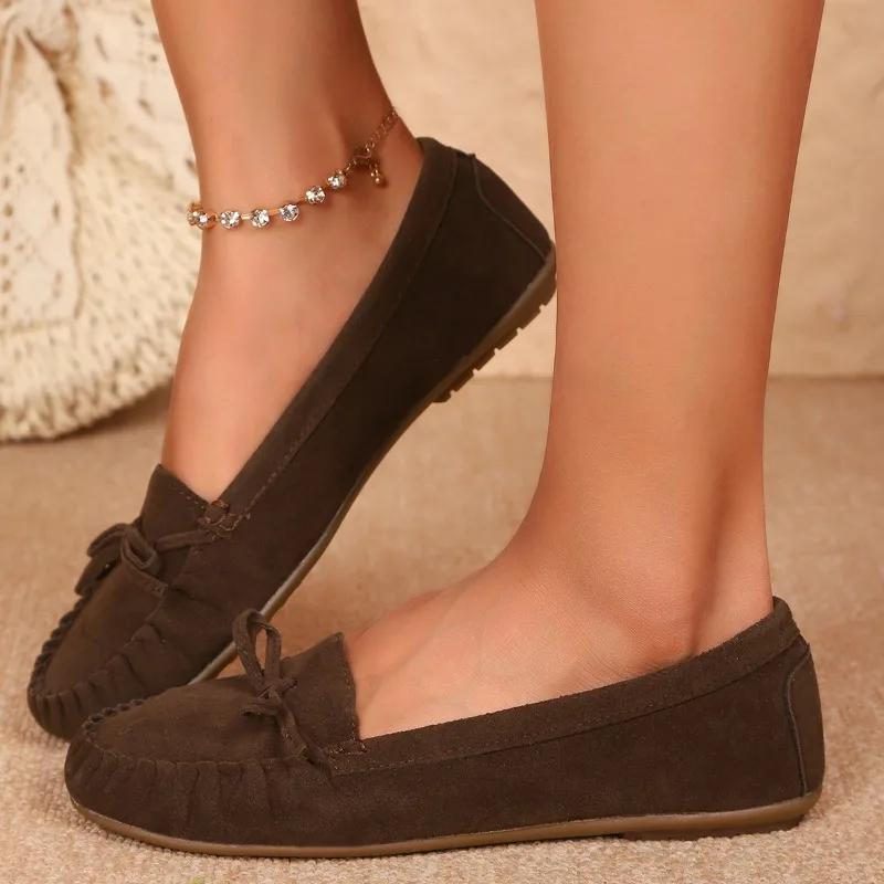 2025 Бренд Женская обувь Мелкие Женские Балетки Бант-бабочка Повседневные Большой размер Удобные Бестселлер Плоские Низкий каблук