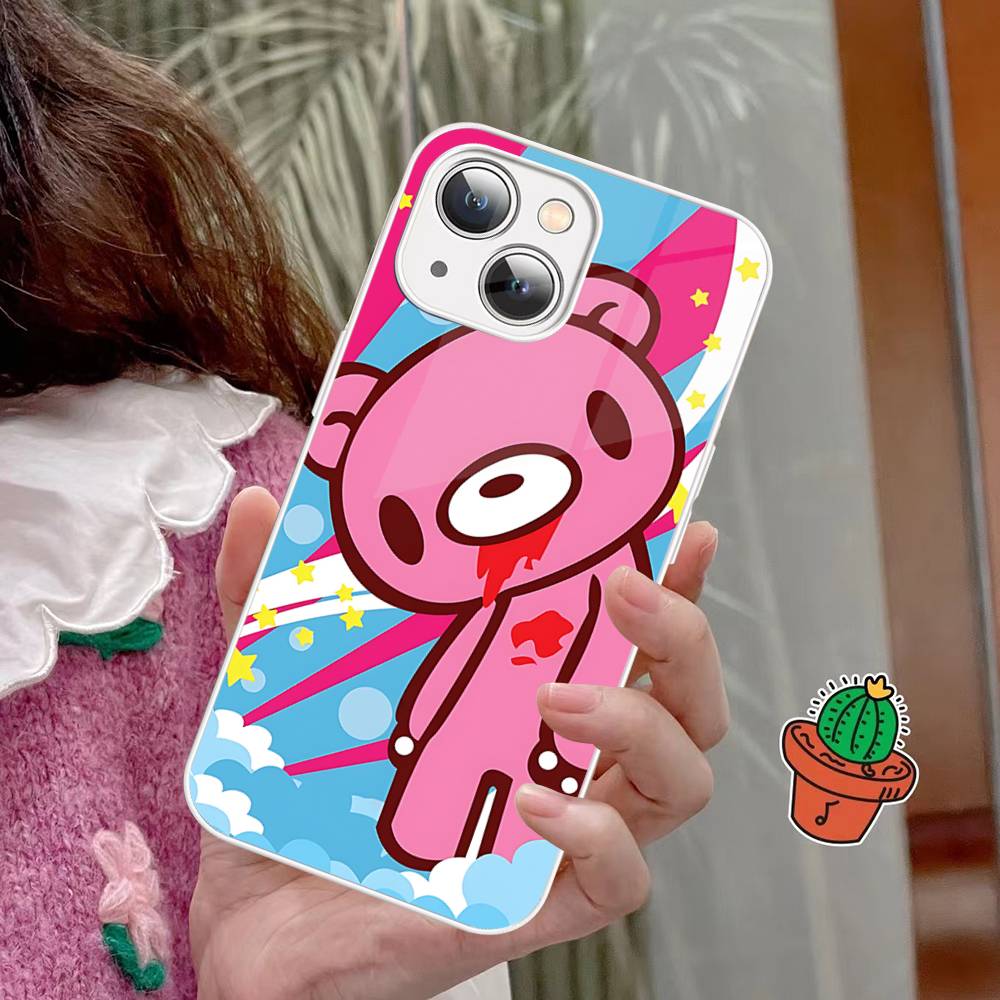 Милый G-Gloomy B-Bear Для IPhone 14 13 12 Mini 11 Pro XS Max X XR 14 Plus Закаленное Стекло