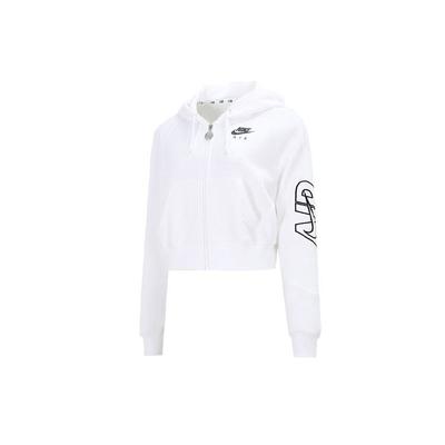 Logo Print Sports Training Casual Hooded Jacket Women Outerwear White DM6064-100