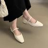 2024 Однотонный Средний Каблук 2024 Туфли-лодочки для Женщин 2024 Новая Горячая Распродажа Летние Повседневные Слипоны Женская Обувь Слипоны Неглубокие Пу Туфли-лодочки