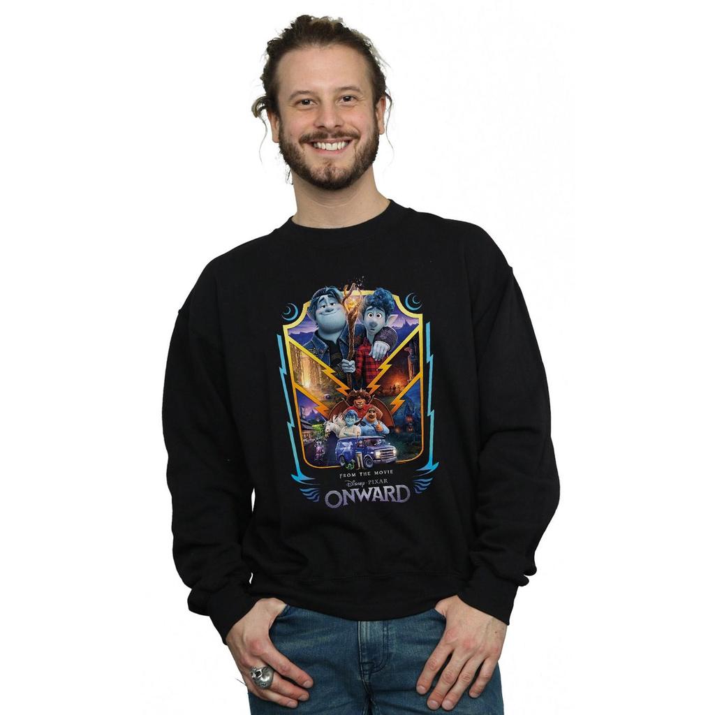 Disney Mens Onward Group Crest Sweatshirt