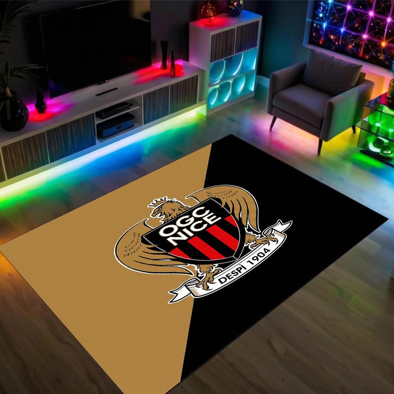 OGC Nice FC Дизайн Кристальный Велюровый Ковер Уютный Не?Нескользящий ковер с принтом для спальни, гостиной, прихожей