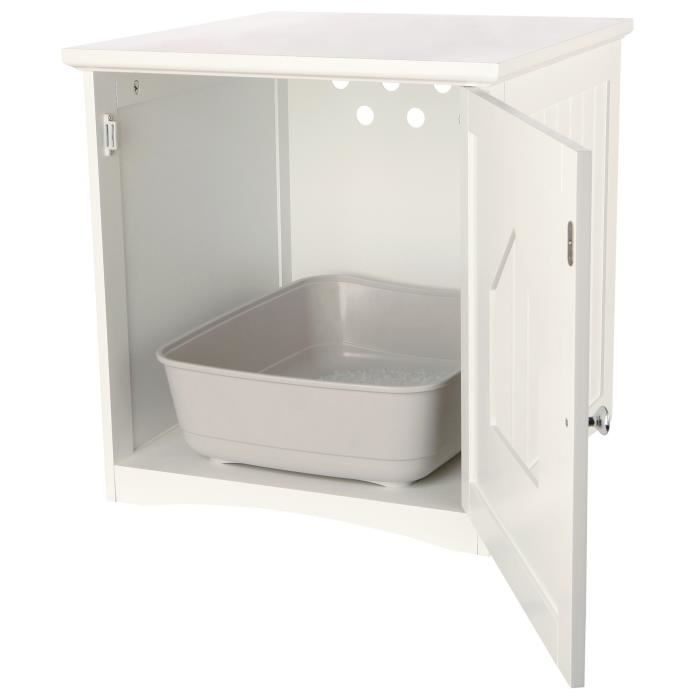 Cabine de toilette - TRIXIE - 49 x 51 x 51 cm - Blanc