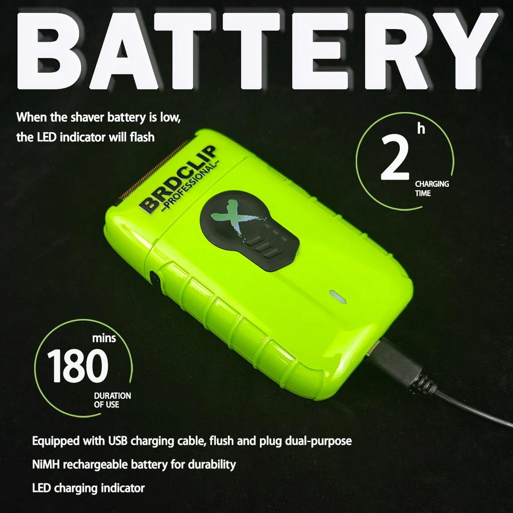 Professional BRDCLIP FA1R Electric Shaver 8000RPM Hair Trimmer 1200mAh ABS Shell Oil Head Salon Whitening Hair Trimming for Man