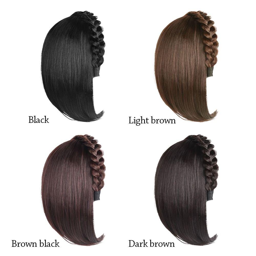 3D Парик Повязка Натуральные Накладные Волосы Модная Синтетическая Повязка на Голову для Женщин