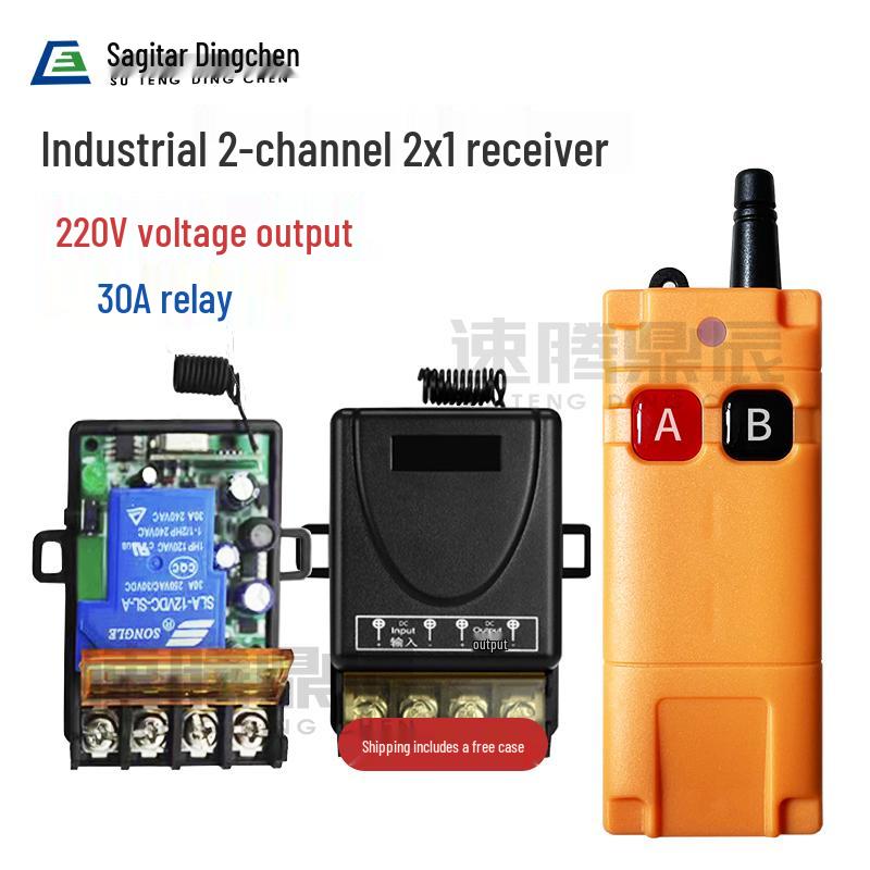 Waterproof Wireless 2-Button Remote Control Switch for 220V/380V Water Pump Motor