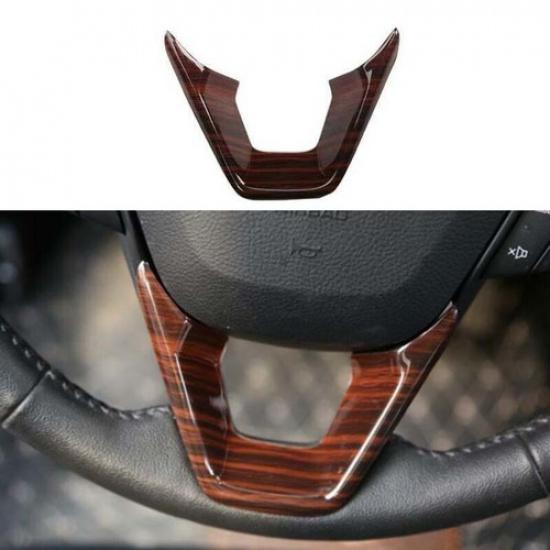 For Ford Mondeo Fusion A 2013-20 1PCS Wood Grain Steering Wheel Sheet Cover Trim