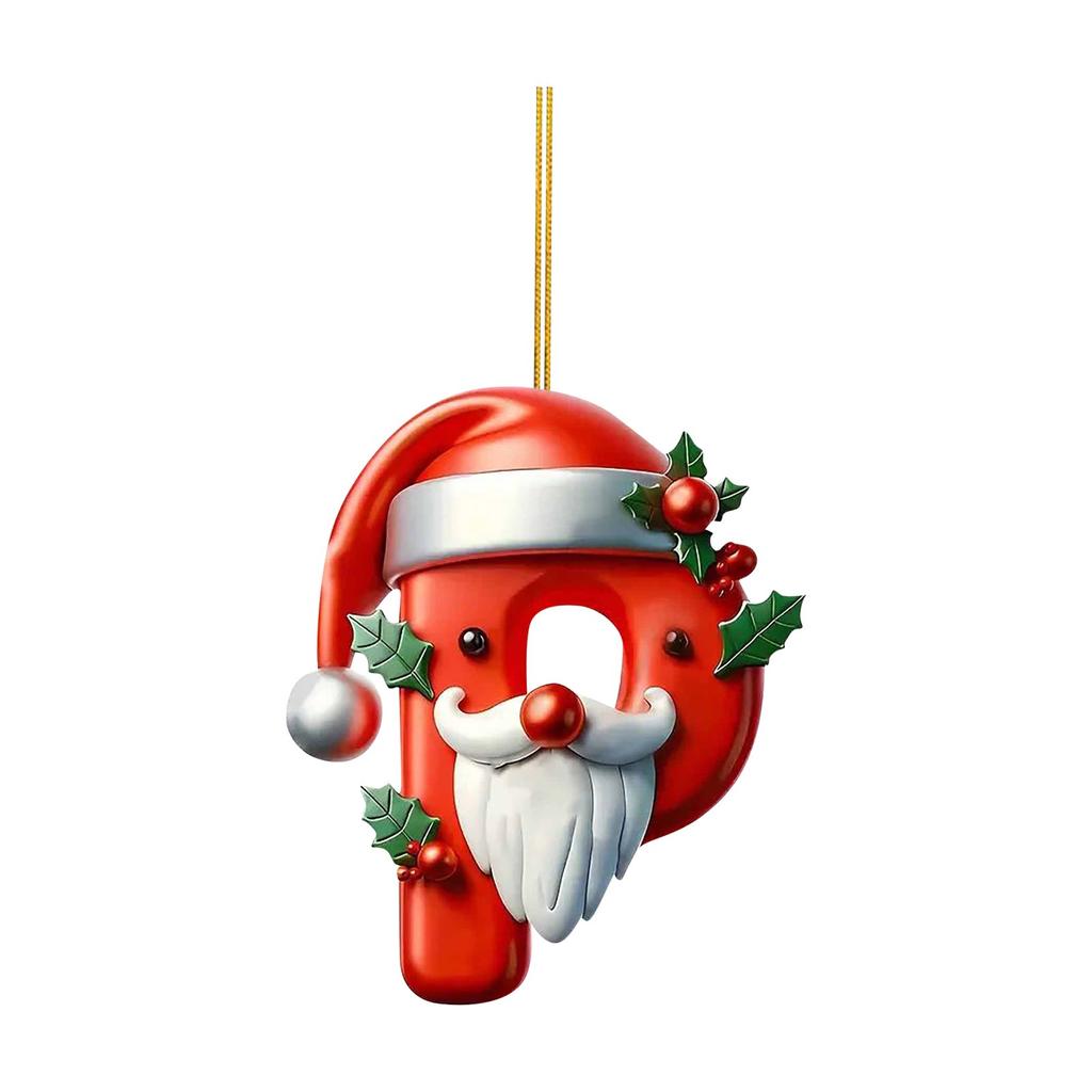 Рождественская елка из 26 букв, подвесное персонализированное украшение в виде рождественской буквы