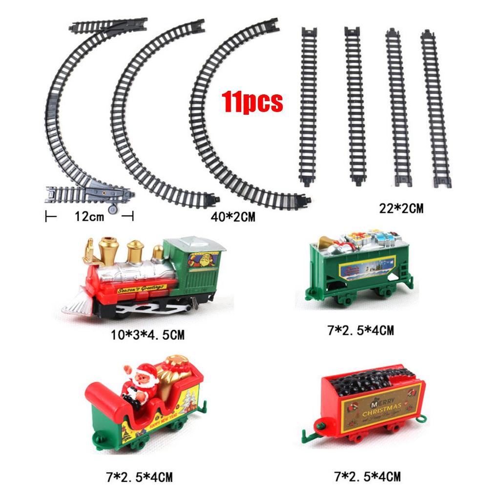 Music Xmas Decoration Electric Train Christmas Toy Railway Trains Transportation Building Toys
