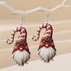 Christmas Party Gnome Acrylic Earrings - Perfect for Festive Occasions