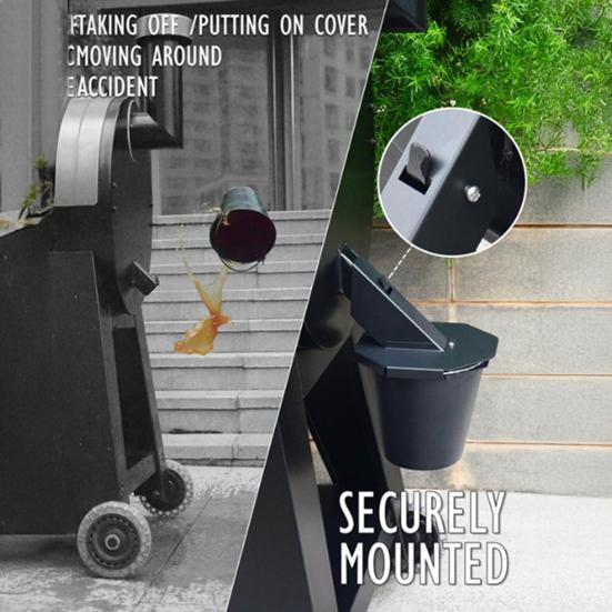 Oil Drop Barrel for Pellet Grill Large Capacity Tin Foil Bucket Leak-Proof Camping Trip Grease Trap for Outdoor Cooking And Camping