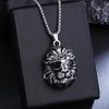 Retro Lion Head Pendant Necklace: European & American Hip-Hop Style Stainless Steel for Men