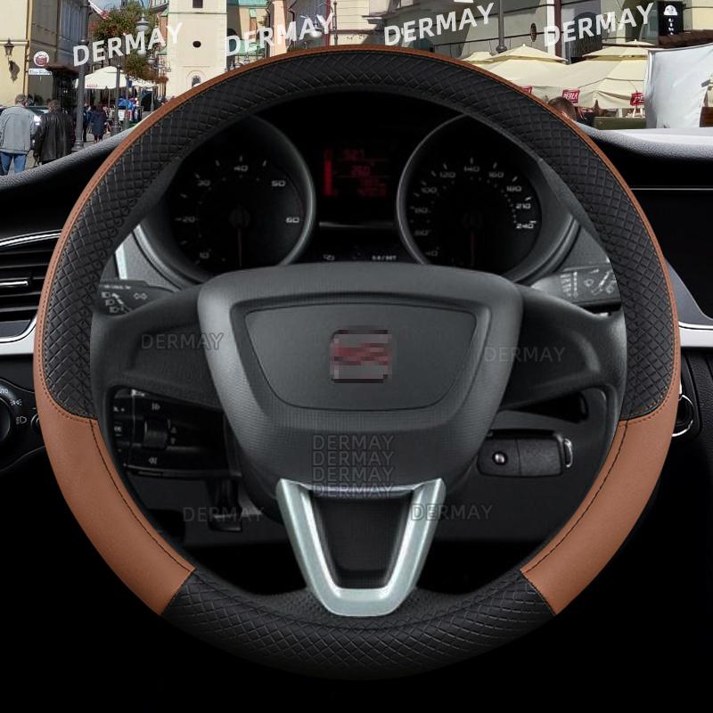 Для SEAT Exeo 2008 ~ 2013 Автомобильный чехол на руль из искусственной кожи Нескользящий 9 цветов Автоаксессуары Быстрая доставка