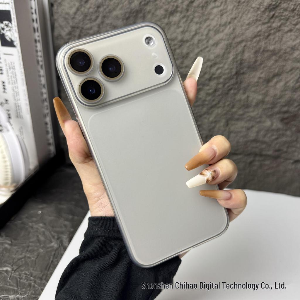 Ультратонкий противоударный чехол для iPhone 17 Pro Max с пленкой для объектива и большим окном