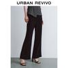 UR Women's Solid Black Wide-Leg Commuter Pants