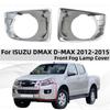 New Car ABS Chrome Accessories Plated Front Fog Lamp Cover Trim Paste Style For ISUZU DMAX D-MAX 2012 2013 2014 2015