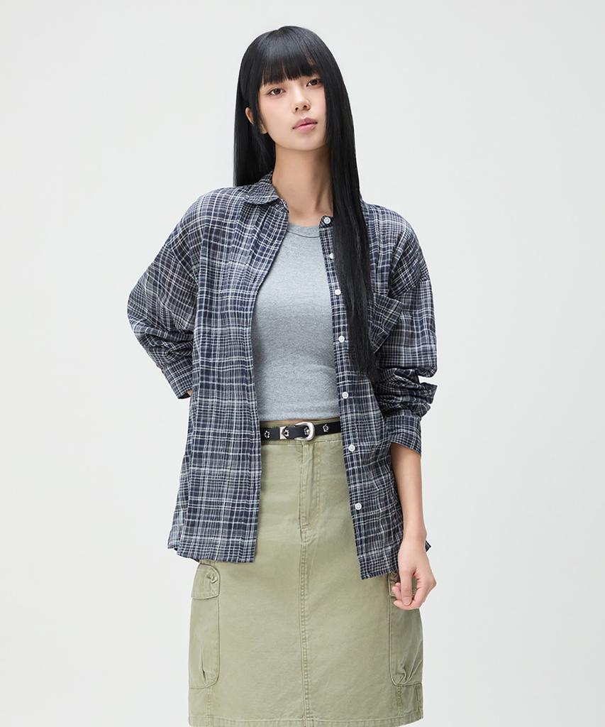 MIXXO Oversized Check Shirt Re Ywg311C_Miwywg40Qc