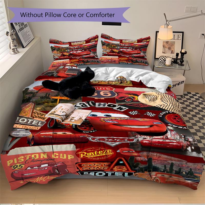 3Pcs Cars Movie Collage Bedding Sets For All Sizes New 3D Printed Bed Cover Comforter Duvet Cover Pillowcase Bedroom Decoration