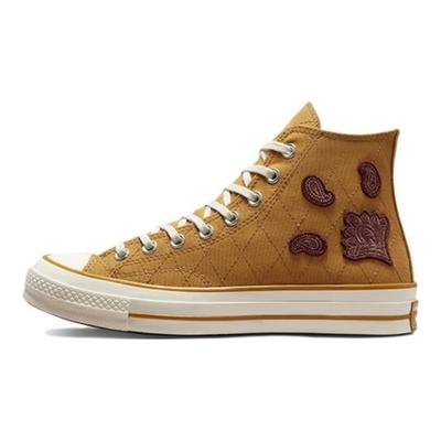 Chuck 70 High Crafted Patches - Кроссовки унисекс Burnt Honey Коричневые темно-бордо A05278C