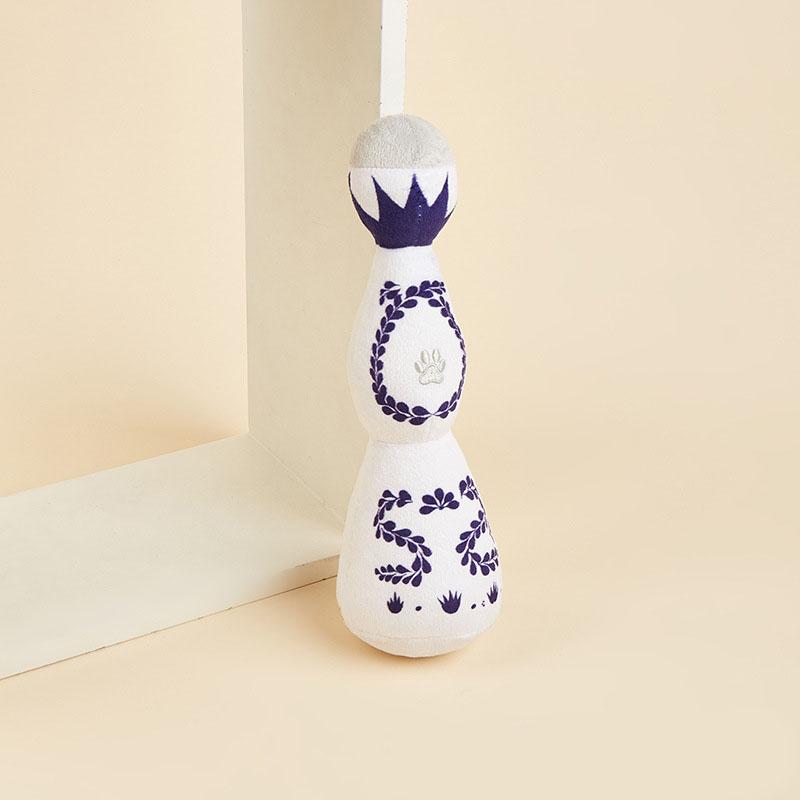 Lovely Stuffed Plush Pet Chewing Toys Plush Dog Wine Bottle Squeaky Toys With BB Sound