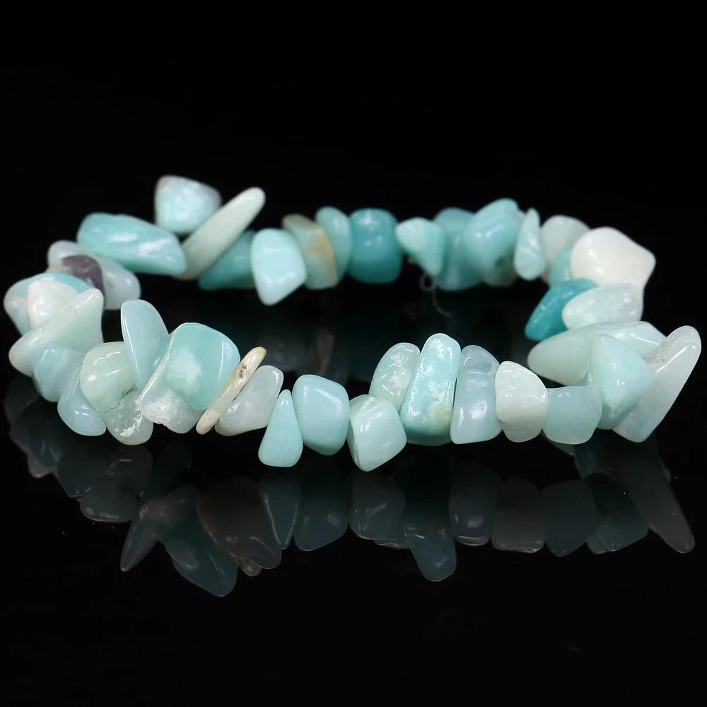 Аметистовый эластичный браслет из натурального гравия (5-8мм) - Эластичный и стильный