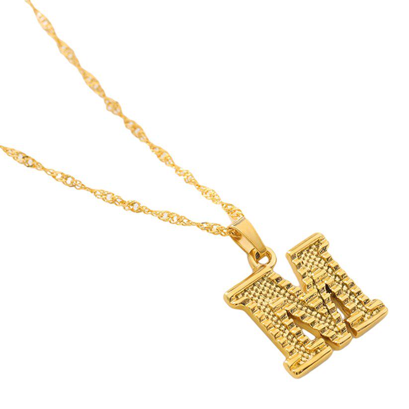 Женское ожерелье с подвеской, ожерелье с начальной буквой, ожерелье-цепочка с подвеской