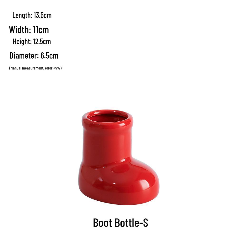 Китайская красная керамическая ваза середины века - Новогоднее специальное украшение для гостиной или свадебные композиции из шелковых цветов