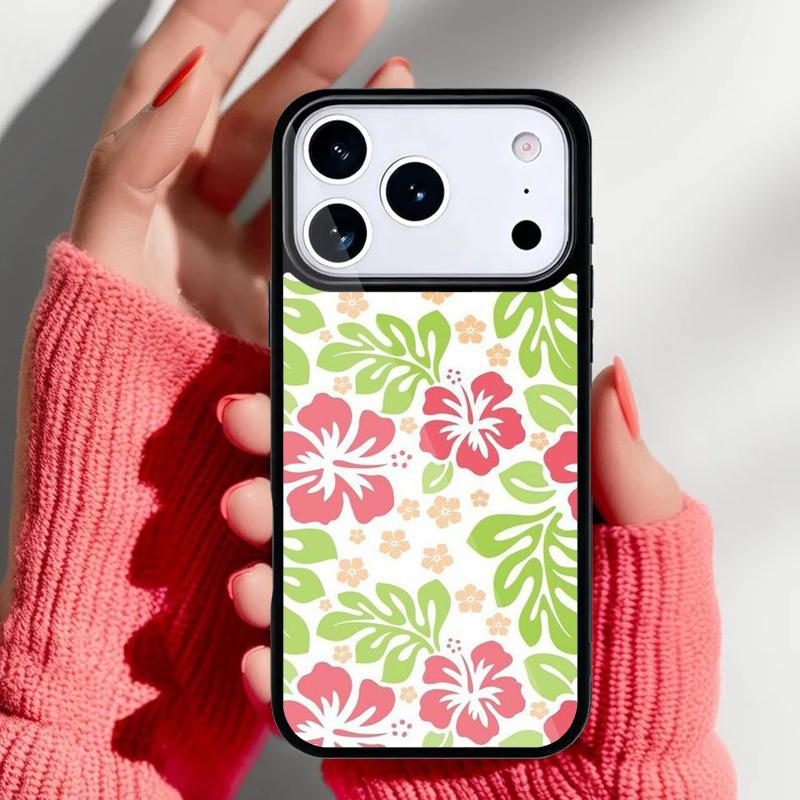 Цветочный гибридный чехол для телефона с цветами гибискуса для iPhone 17 16 15 14 13 Pro Max Задняя крышка для 12 11 Pro Coque