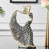 Modern Style Model Dancer Figurines Peacock Decor Home Office Living Room Decor Ceramics Abstract Sculpture Art Ornament Statue
