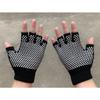 1 пара женских дышащих спортивных перчаток без пальцев для тренажерного зала, йоги, фитнеса(черный)