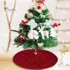 Вязаная юбка для рождественской елки, маленькая толстая вязаная круглая юбка для елки, деревенское украшение для рождественской елки для праздничного декора фермерского дома и вечеринки