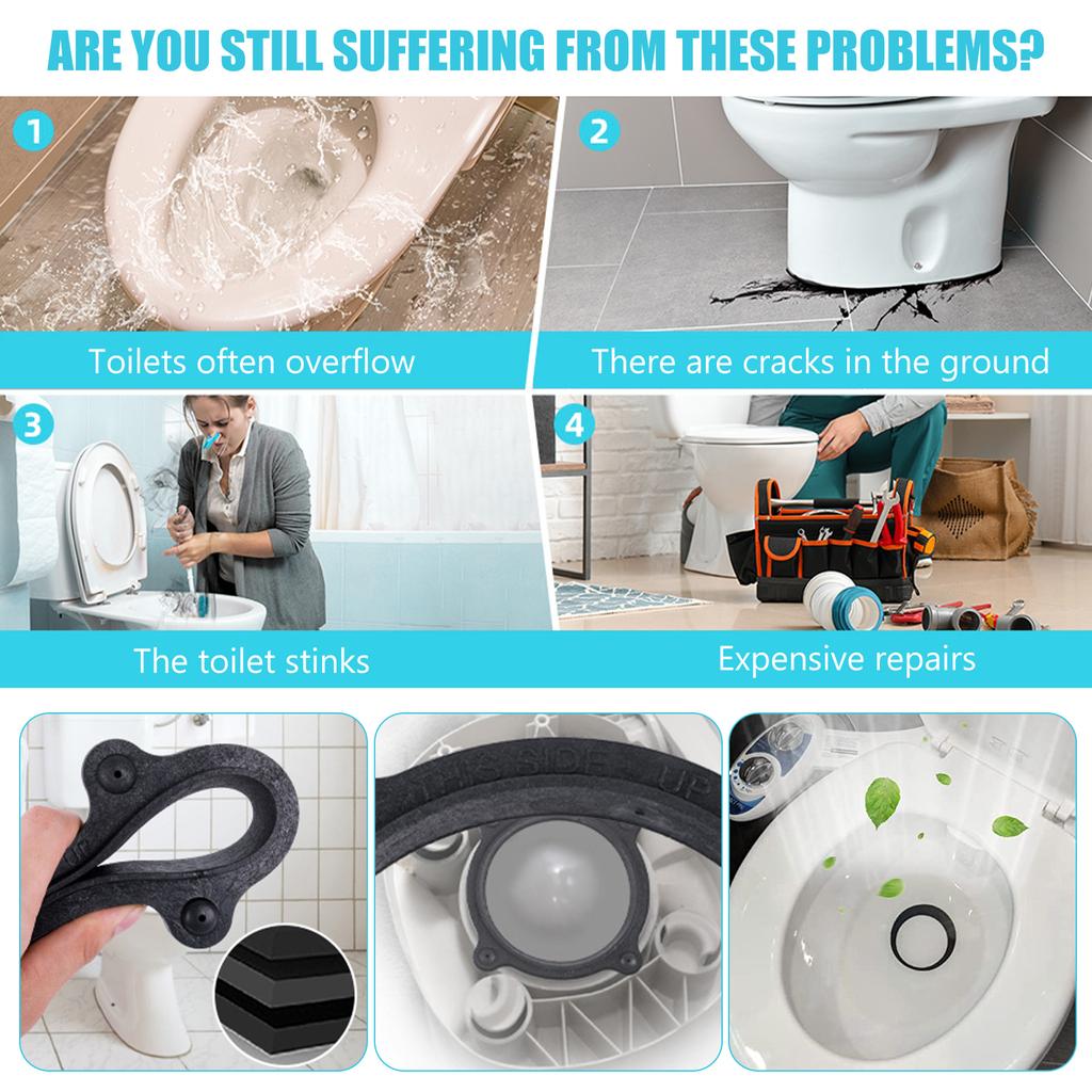 RV Toilet Seal Kit Replacement for 385310063 RV Motorhome and Trailer Toilet RV Floor Flange Seal and Mounting Hardware Kit