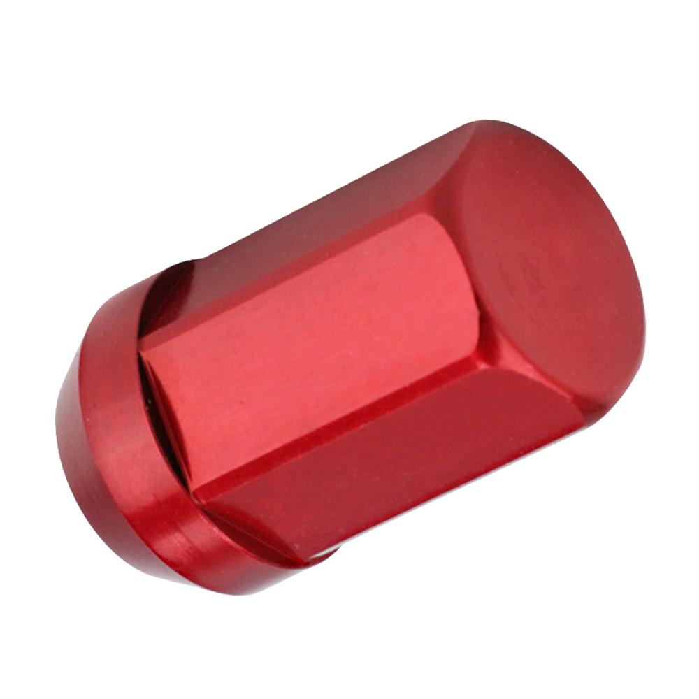 20pcs Lug Nuts M12X1.5 Aluminum Red Wheel Nuts Hex 19mm Closed End Cone Seat Car Accessories
