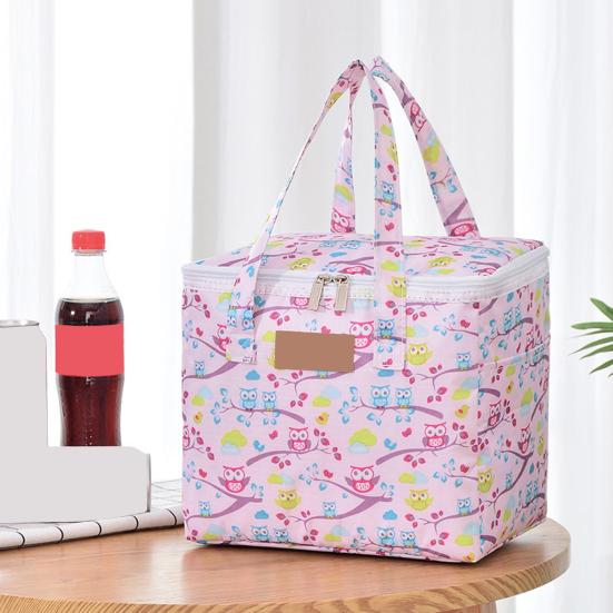 Сумка для обеда, удобная для переноски, теплоизоляционная, полиэстеровая, универсальная термосумка большой емкости для кемпинга