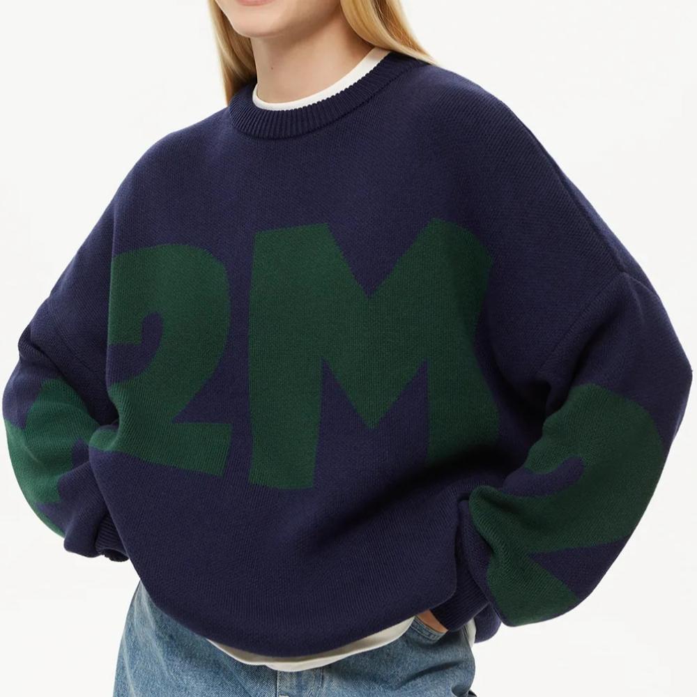 IHUASU Женские модные повседневные однотонные свободные свитера с круглым вырезом и осенне-зимним принтом с длинными рукавами