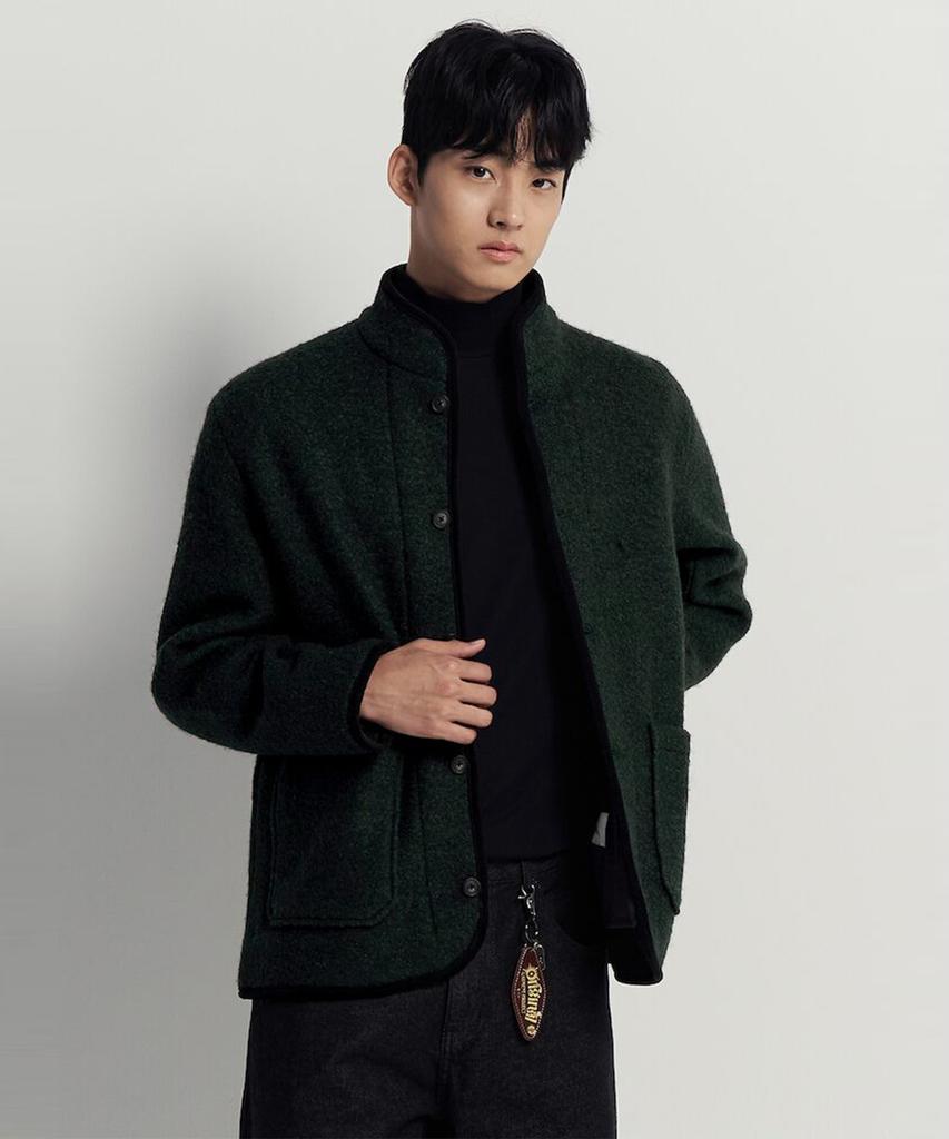 Beanpole Men Fleece Button-Up Cardigan Green