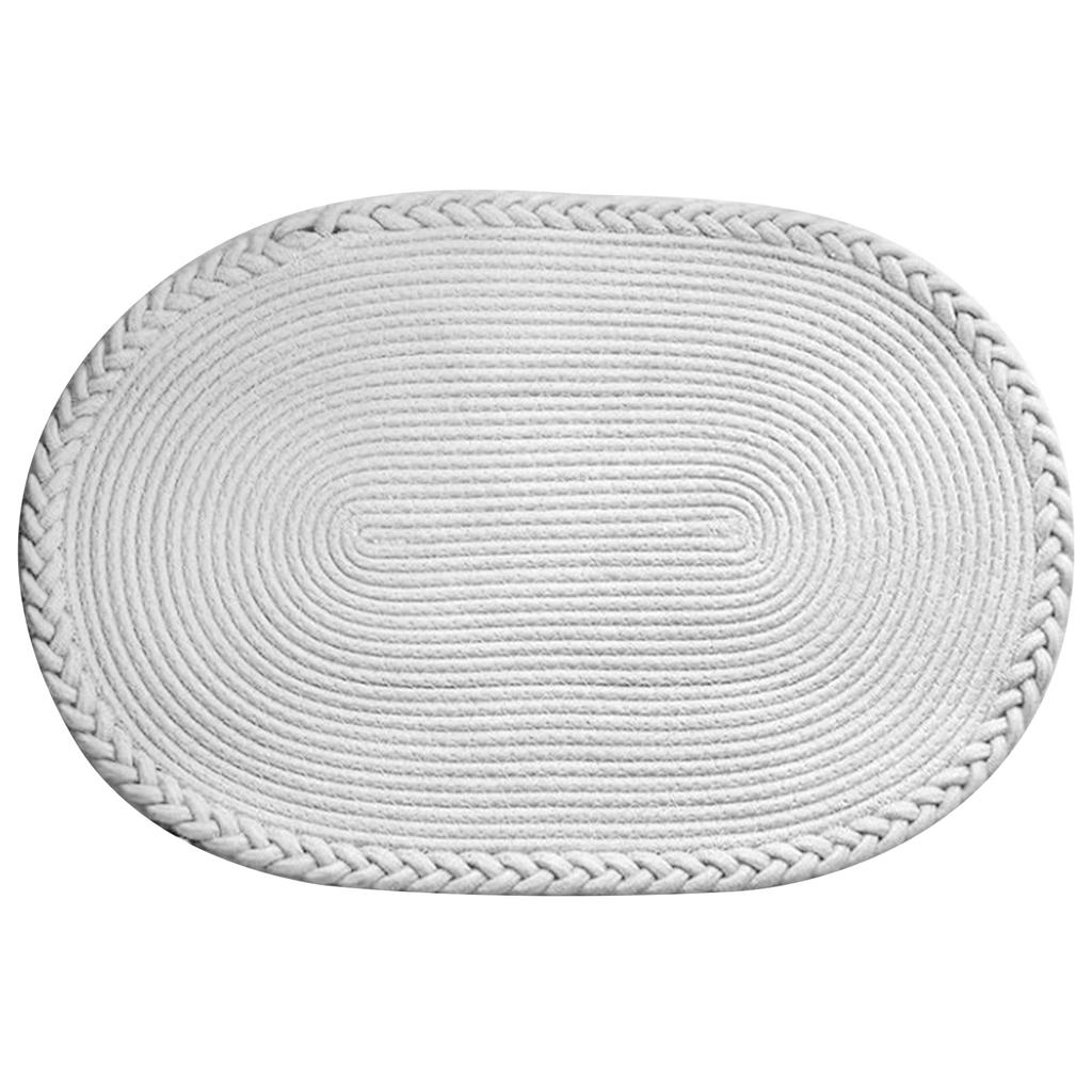 Ковер для спальни ручной работы, прикроватный коврик, ковер для кабинета, гостиной, овальный ковер, однотонный коврик для пола, бежевый