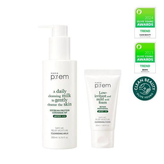 Make P:REM Safe Me Relief Moisture Cleansing Milk (200ml + 50ml Foam)