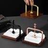 Wooden Napkin Holder Square Tabletop Napkin Dispenser Smooth Edge Burr Free Stable Non-Slip Design Napkin Holder Decoration
