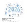 2026 Christmas Window Clings Blue Snowflake Ice Double-Sided Window Stickers PVC Decal for New Year Eve Glass Mirror Decor