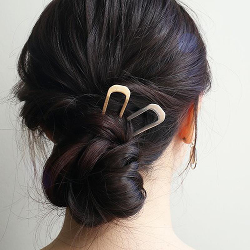 U-shaped Hairpin Iron Plate Hair Tool Hair Styling Tool Hairpin Fashion Plate Hair Head Jewelry Hairpin