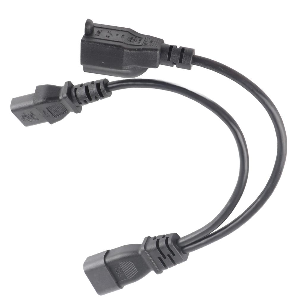 C14 Male To C13 Nema 5‑15R Female Y Splitter Power Cord 1 In 2 Out 10A 250V Waterproof Power Extension Adapter Cable