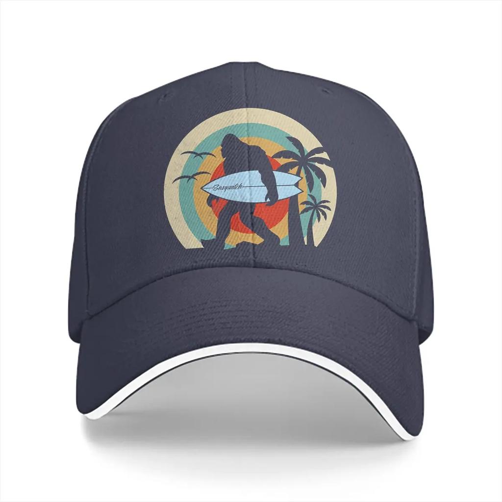 Summer Cap Sun Visor Surfing Funny Surf Classic Hip Hop Caps Bigfoot Sasquatch Peaked Hats