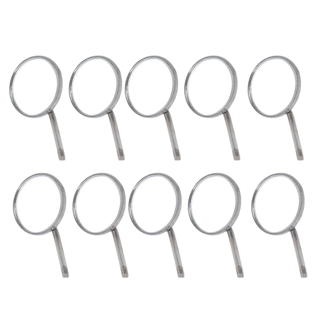 10 штук смотровых зеркал из нержавеющей стали, тип 4 зуба, для ухода за полостью рта