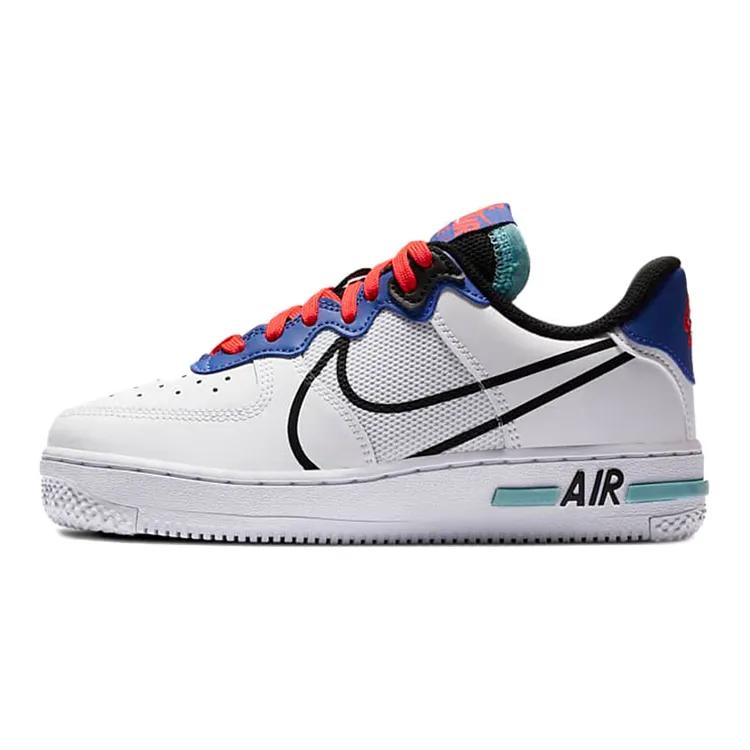 Nike Air Force 1 React Grade School 'Astronomy Blue Laser Crimson' (Unisex) White / Astronomy Blue / Laser Crimson / Black